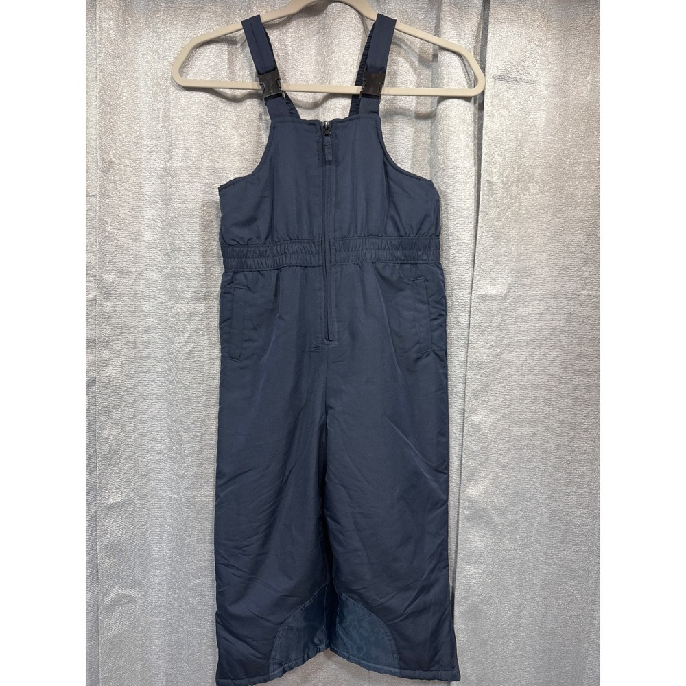Faded Glory Kids Navy Blue Insulated Snow Bibs Adjustable Straps‎ Size 5T